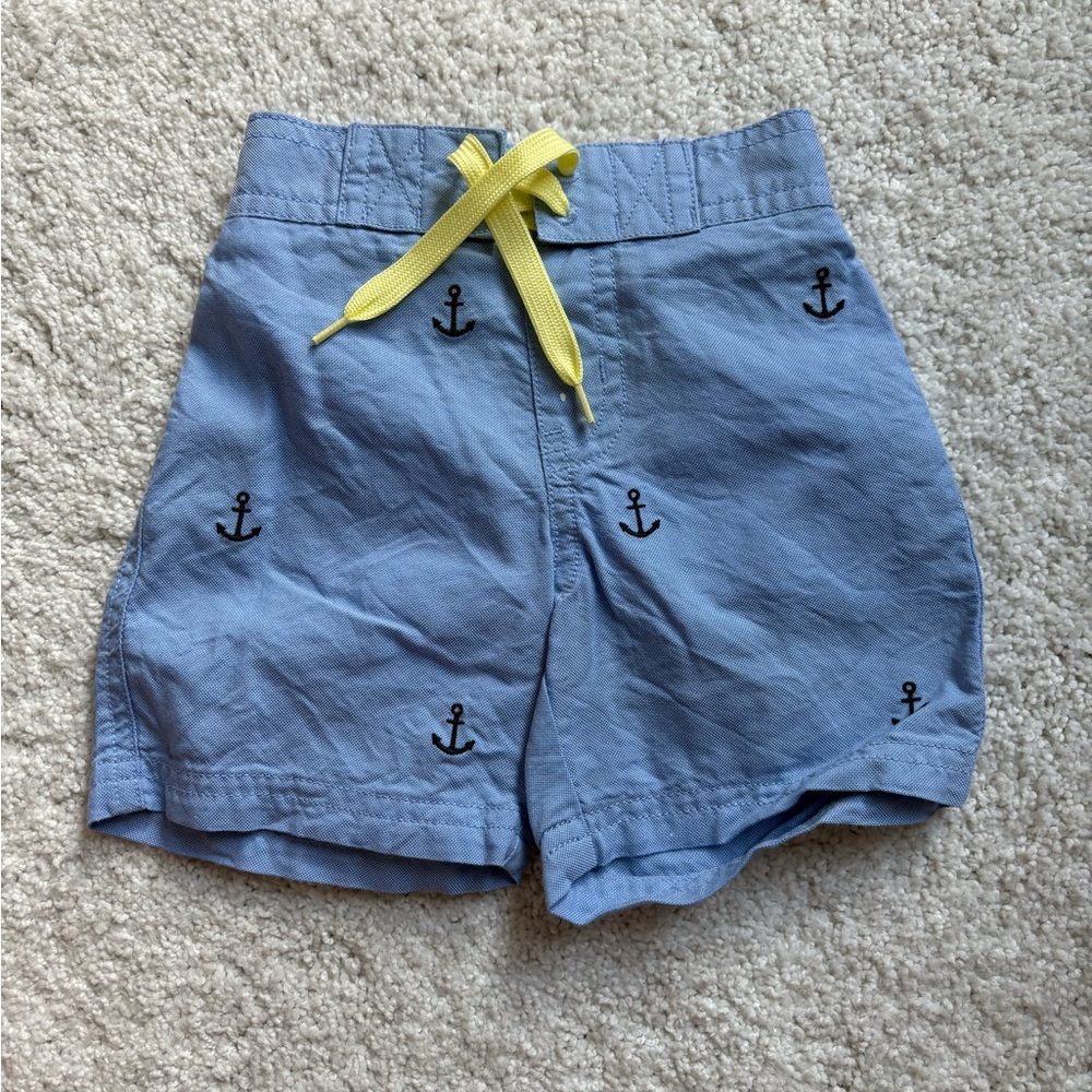 NWOT Janie and Jack Blue Anchor Swim Trunks
